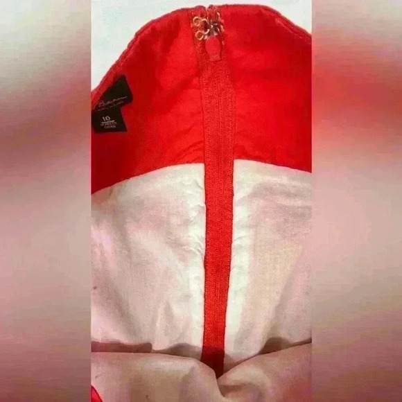 L.L. Bean Red Vintage Boat Collar Sleeveless  Dress. 100% cotton Size 10 - Picture 2 of 14